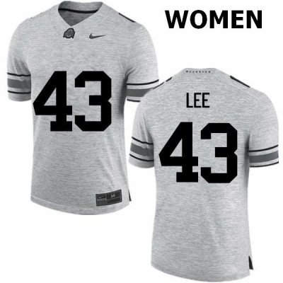 Women's Ohio State Buckeyes #43 Darron Lee Gray Nike NCAA College Football Jersey Stock PMR7444LO